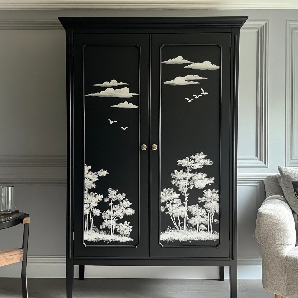 Noirwood Hand-Painted Cabinet