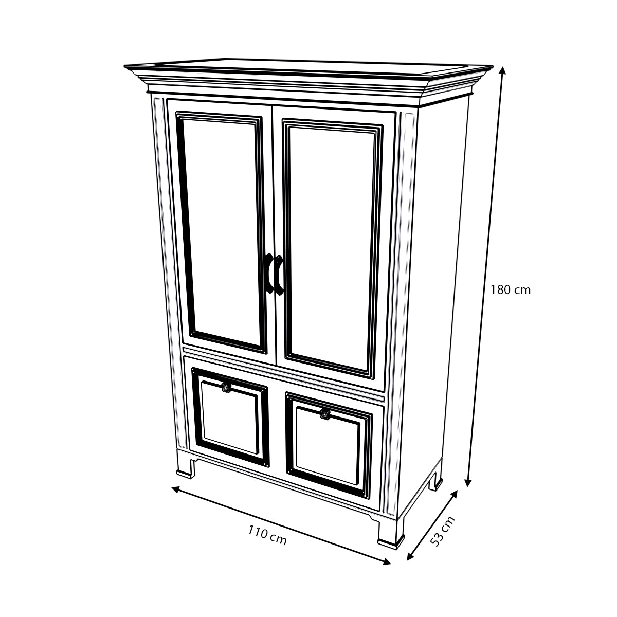 Noirwood Hand-Painted Cabinet